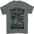 Pride MMA Muay Thai Mixed Martial Arts Mens T-Shirt Cotton Gildan Charcoal