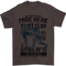 Pride MMA Muay Thai Mixed Martial Arts Mens T-Shirt Cotton Gildan Dark Chocolate
