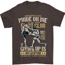 Pride MMA Muay Thai Mixed Martial Arts Mens T-Shirt Cotton Gildan Dark Chocolate