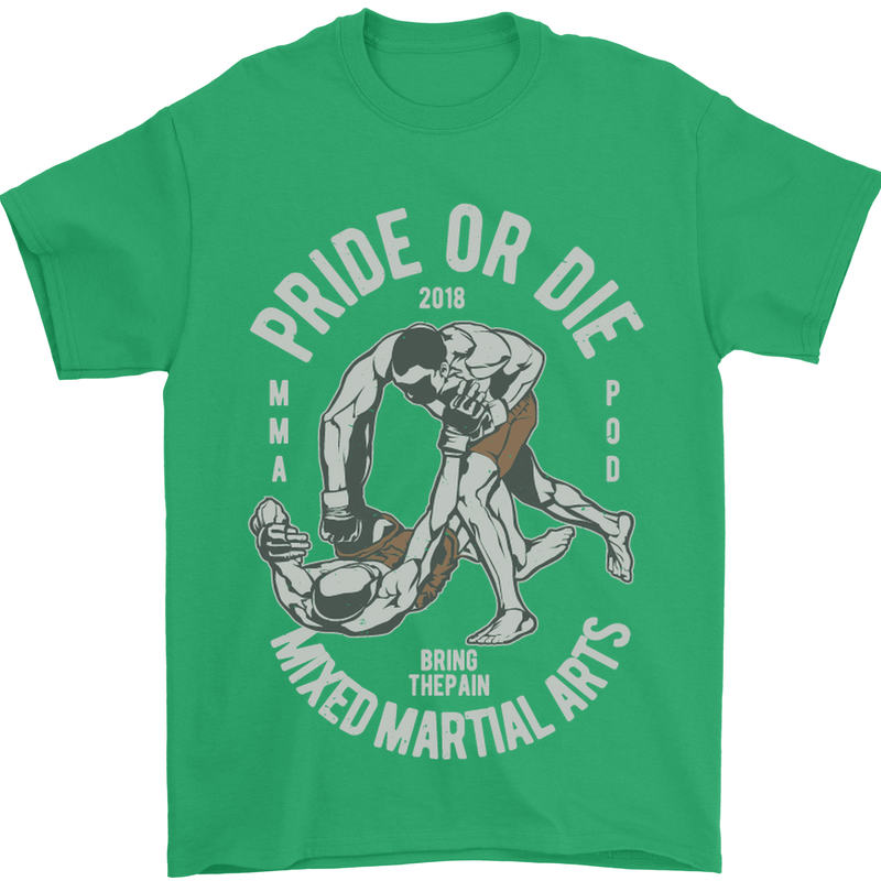 Pride MMA Muay Thai Mixed Martial Arts Mens T-Shirt Cotton Gildan Irish Green