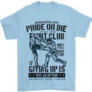 Pride MMA Muay Thai Mixed Martial Arts Mens T-Shirt Cotton Gildan Light Blue