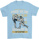Pride MMA Muay Thai Mixed Martial Arts Mens T-Shirt Cotton Gildan Light Blue