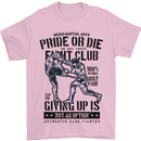 Pride MMA Muay Thai Mixed Martial Arts Mens T-Shirt Cotton Gildan Light Pink
