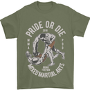 Pride MMA Muay Thai Mixed Martial Arts Mens T-Shirt Cotton Gildan Military Green