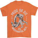 Pride MMA Muay Thai Mixed Martial Arts Mens T-Shirt Cotton Gildan Orange