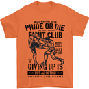 Pride MMA Muay Thai Mixed Martial Arts Mens T-Shirt Cotton Gildan Orange