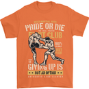 Pride MMA Muay Thai Mixed Martial Arts Mens T-Shirt Cotton Gildan Orange