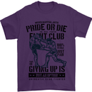 Pride MMA Muay Thai Mixed Martial Arts Mens T-Shirt Cotton Gildan Purple