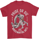 Pride MMA Muay Thai Mixed Martial Arts Mens T-Shirt Cotton Gildan Red