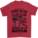 Pride MMA Muay Thai Mixed Martial Arts Mens T-Shirt Cotton Gildan Red