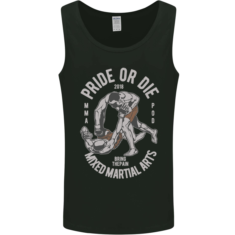 Pride MMA Muay Thai Mixed Martial Arts Mens Vest Tank Top Black