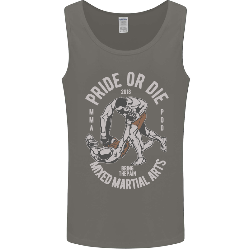Pride MMA Muay Thai Mixed Martial Arts Mens Vest Tank Top Charcoal