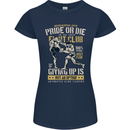 Pride MMA Muay Thai Mixed Martial Arts Womens Petite Cut T-Shirt Navy Blue
