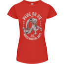 Pride MMA Muay Thai Mixed Martial Arts Womens Petite Cut T-Shirt Red