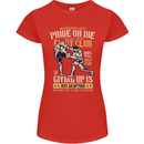 Pride MMA Muay Thai Mixed Martial Arts Womens Petite Cut T-Shirt Red