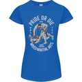 Pride MMA Muay Thai Mixed Martial Arts Womens Petite Cut T-Shirt Royal Blue