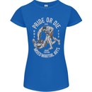 Pride MMA Muay Thai Mixed Martial Arts Womens Petite Cut T-Shirt Royal Blue