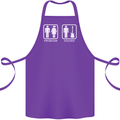 Problem Solved Guitar Funny Guitarist Cotton Apron 100% Organic Purple