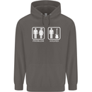 Problem Solved Guitar Funny Guitarist Mens 80% Cotton Hoodie Charcoal