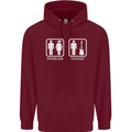 Problem Solved Guitar Funny Guitarist Mens 80% Cotton Hoodie Maroon