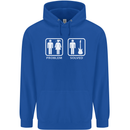 Problem Solved Guitar Funny Guitarist Mens 80% Cotton Hoodie Royal Blue