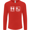 Problem Solved Guitar Funny Guitarist Mens Long Sleeve T-Shirt Red