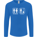 Problem Solved Guitar Funny Guitarist Mens Long Sleeve T-Shirt Royal Blue