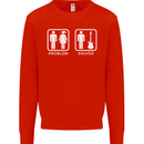 Problem Solved Guitar Funny Guitarist Mens Sweatshirt Jumper Bright Red