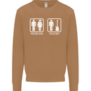 Problem Solved Guitar Funny Guitarist Mens Sweatshirt Jumper Caramel Latte