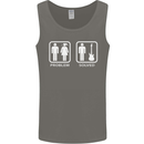 Problem Solved Guitar Funny Guitarist Mens Vest Tank Top Charcoal