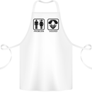 Problem Solved Skydive Freefall Paras Cotton Apron 100% Organic White