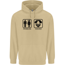 Problem Solved Skydive Freefall Paras Mens 80% Cotton Hoodie Sand