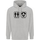 Problem Solved Skydive Freefall Paras Mens 80% Cotton Hoodie Sports Grey