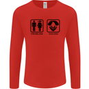 Problem Solved Skydive Freefall Paras Mens Long Sleeve T-Shirt Red