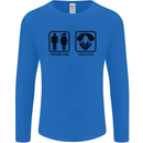 Problem Solved Skydive Freefall Paras Mens Long Sleeve T-Shirt Royal Blue