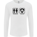 Problem Solved Skydive Freefall Paras Mens Long Sleeve T-Shirt White