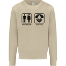 Problem Solved Skydive Freefall Paras Mens Sweatshirt Jumper Sand