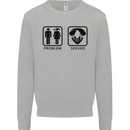 Problem Solved Skydive Freefall Paras Mens Sweatshirt Jumper White