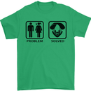 Problem Solved Skydive Freefall Paras Mens T-Shirt Cotton Gildan Irish Green