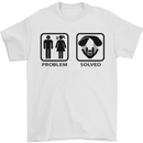 Problem Solved Skydive Freefall Paras Mens T-Shirt Cotton Gildan White