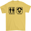Problem Solved Skydive Freefall Paras Mens T-Shirt Cotton Gildan Yellow