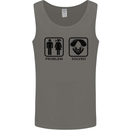 Problem Solved Skydive Freefall Paras Mens Vest Tank Top Charcoal