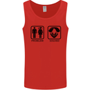 Problem Solved Skydive Freefall Paras Mens Vest Tank Top Red