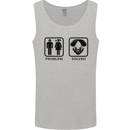 Problem Solved Skydive Freefall Paras Mens Vest Tank Top Sports Grey