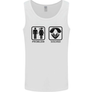 Problem Solved Skydive Freefall Paras Mens Vest Tank Top White