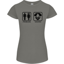 Problem Solved Skydive Freefall Paras Womens Petite Cut T-Shirt Charcoal
