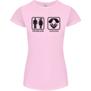 Problem Solved Skydive Freefall Paras Womens Petite Cut T-Shirt Light Pink