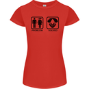Problem Solved Skydive Freefall Paras Womens Petite Cut T-Shirt Red