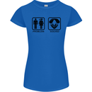 Problem Solved Skydive Freefall Paras Womens Petite Cut T-Shirt Royal Blue