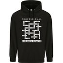 Professional Problem Solver Crossword Nerd Childrens Kids Hoodie Black
